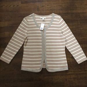 NWT Banana Republic Striped Cardigan Size L